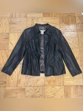 Dark Brown Real Leather Jacket from Argentina